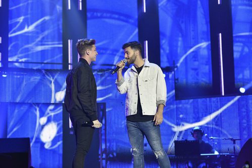 Agoney y Raoul en el ensayo de la Gira de 'OT 2017'