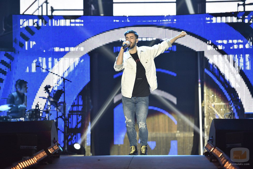 Agoney en el ensayo de la Gira de'OT 2017'