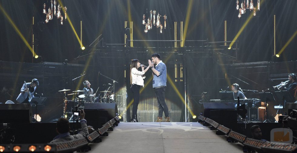 Aitana y Cepeda en el ensayo de la Gira de 'OT 2017'