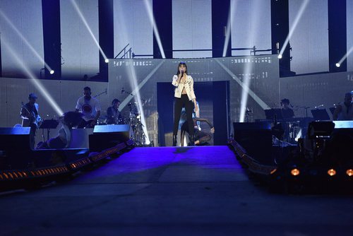 Aitana en el ensayo de la Gira de 'OT 2017'