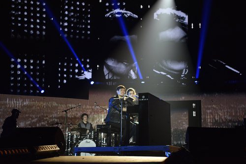 Amaia y Alfred en el ensayo de la Gira de 'OT 2017'