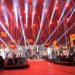 Los concursantes de 'OT 2017' durante el primer concierto de la Gira