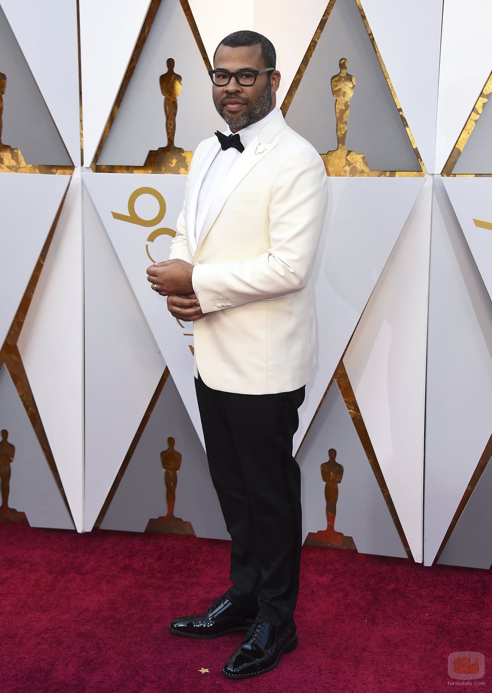 Jordan Peele posa en la alfombra roja de los Oscar 2018