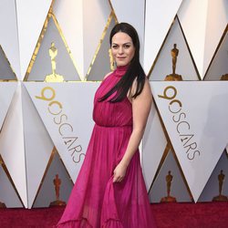 Daniela Vega posa en la alfombra roja de los Oscar 2018