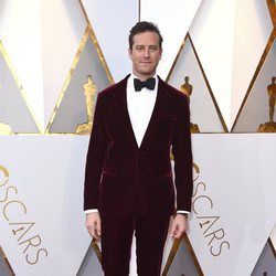 Armie Hammer posa en la alfombra roja de los Oscar 2018