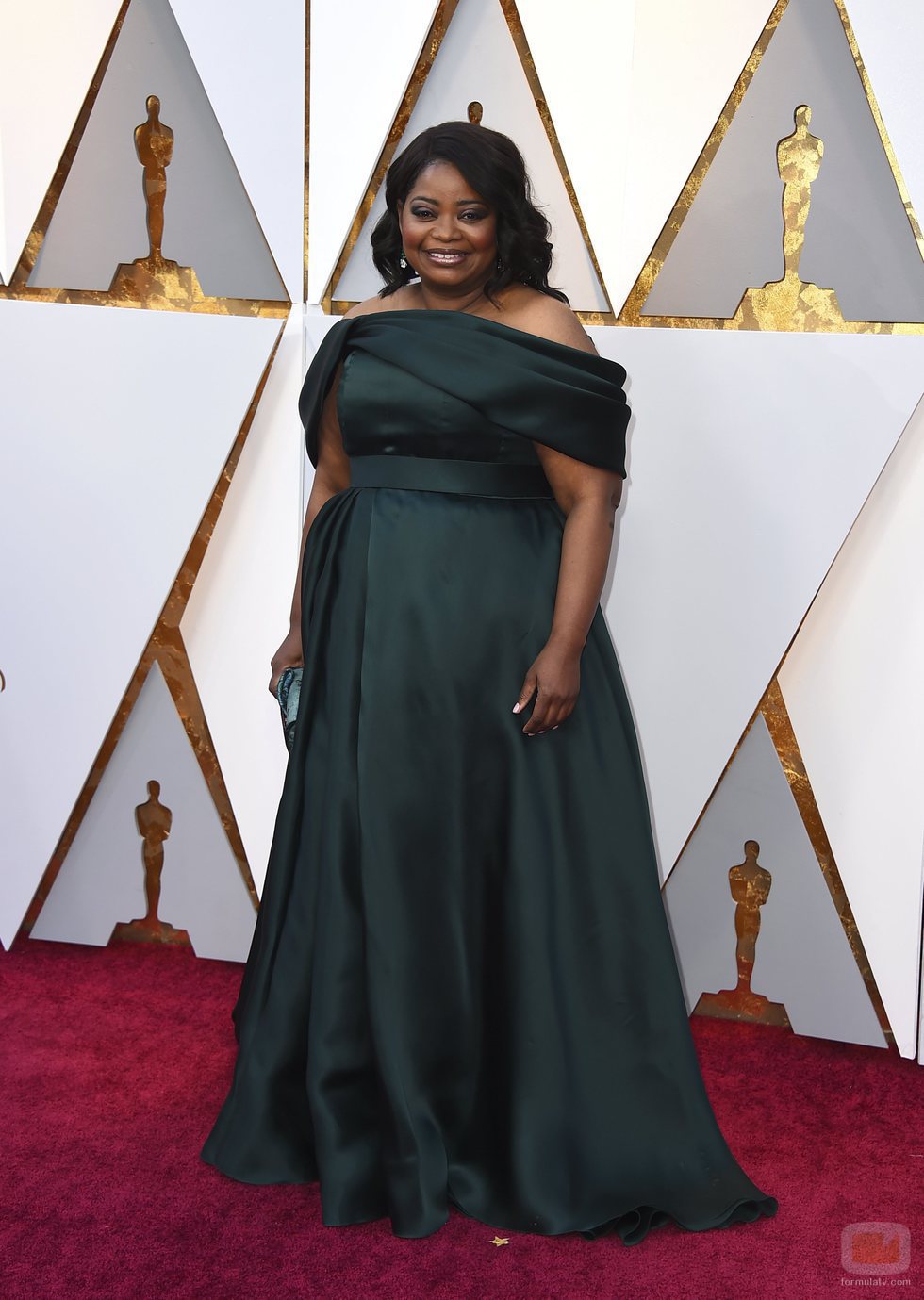 Octavia Spencer posa en la alfombra roja de los Oscar 2018