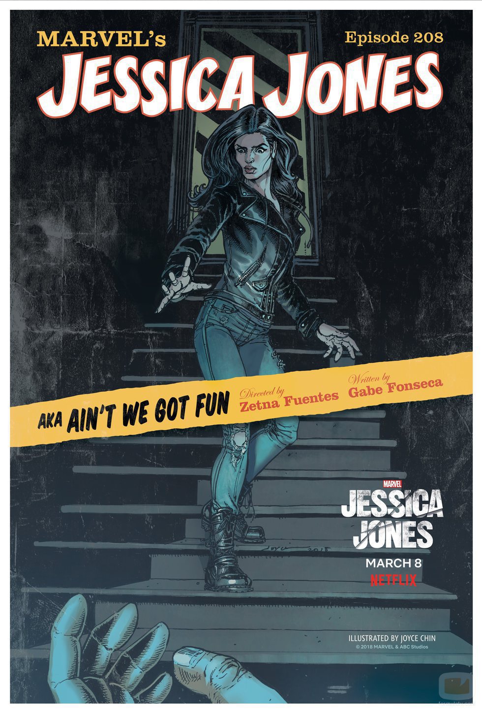 Capítulo 8 de la segunda temporada de 'Jessica Jones' como si fuera un cómic