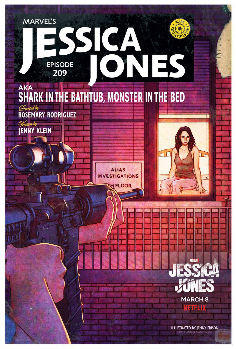 Capítulo 9 de la segunda temporada de 'Jessica Jones' como si fuera un cómic