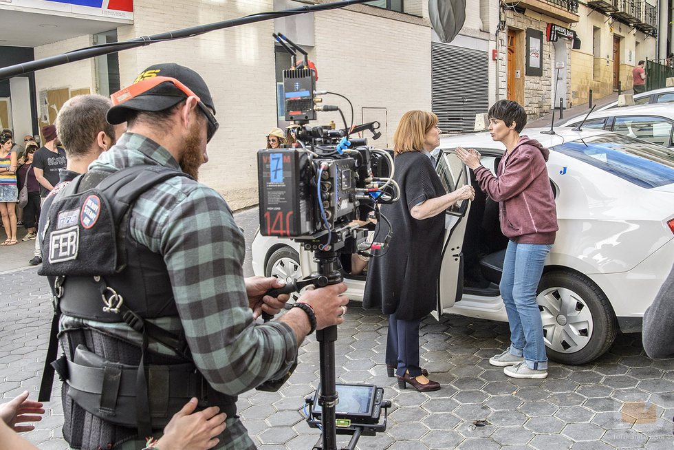Paz Vega en pleno rodaje de 'Fugitiva', la serie de TVE