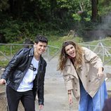 Alfred y Amaia durante el rodaje de la postal de Eurovisión en Las Azores