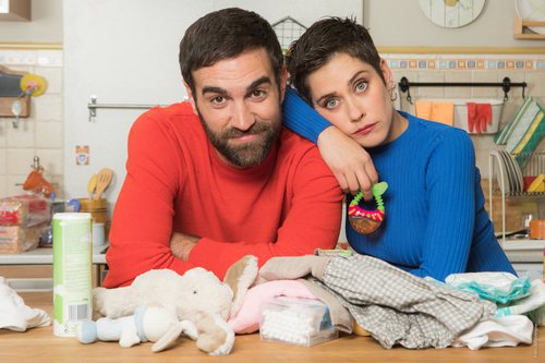 Carmen e Iñaki posan para la cuarta temporada de 'Allí abajo'