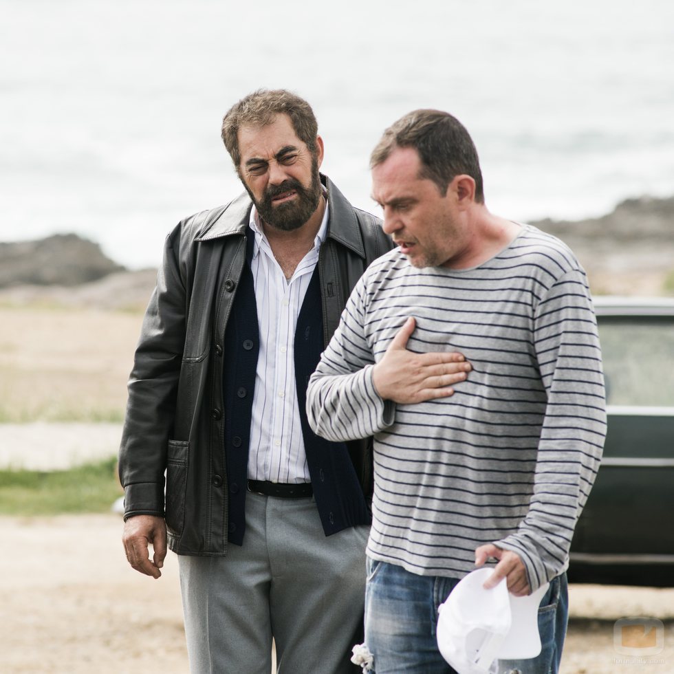 Carlos Blanco en la grabación de 'Fariña'