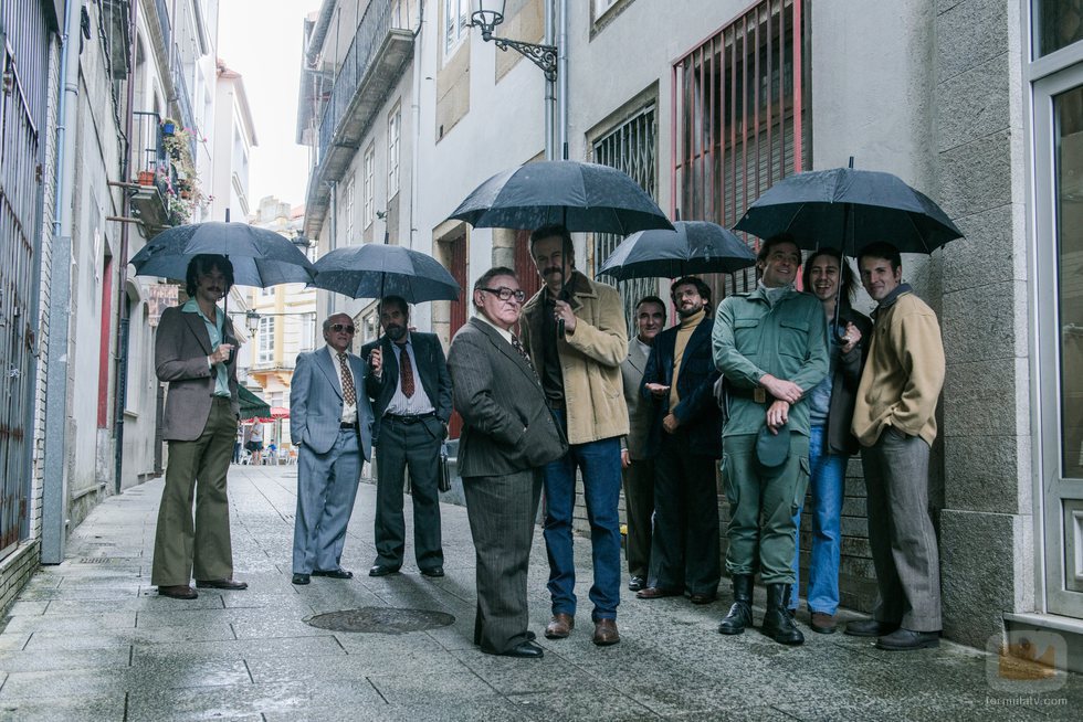 Manuel Lourenzo en la grabación de 'Fariña'
