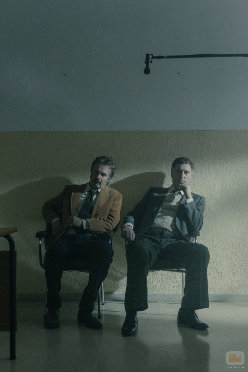 Tristán Ulloa en el rodaje de 'Fariña'