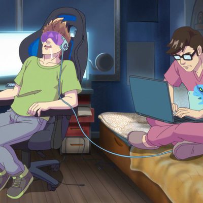 Lo personajes de Rubén y Mangel en el 1x01 de 'Virtual Hero'