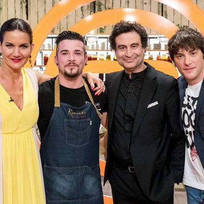 El jurado de 'MasterChef' junto a Carlos Maldonado, el ganador de la tercera edición