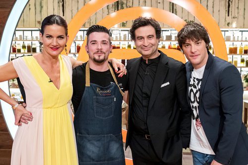 El jurado de 'MasterChef' junto a Carlos Maldonado, el ganador de la tercera edición