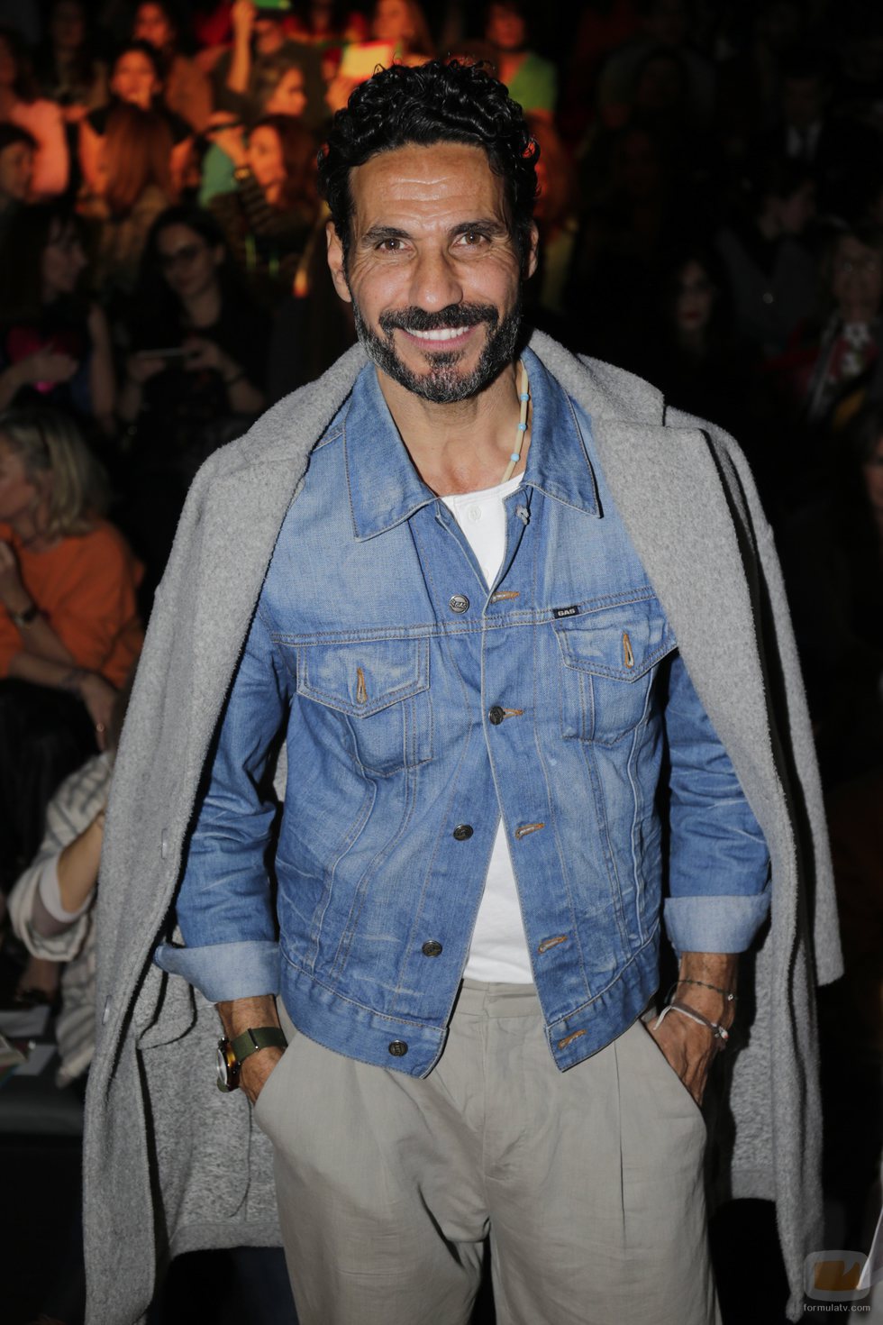 Óscar Higares en una presentación de la diseñadora Agatha Ruiz de la Prada