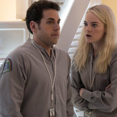 Jonah Hill y Emma Stone en la primera temporada de 'Maniac'