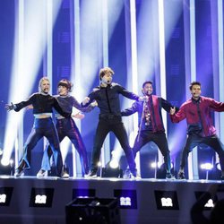 El representante de Noruega, Alexander Rybak, en su primer ensayo de Eurovisión 2018