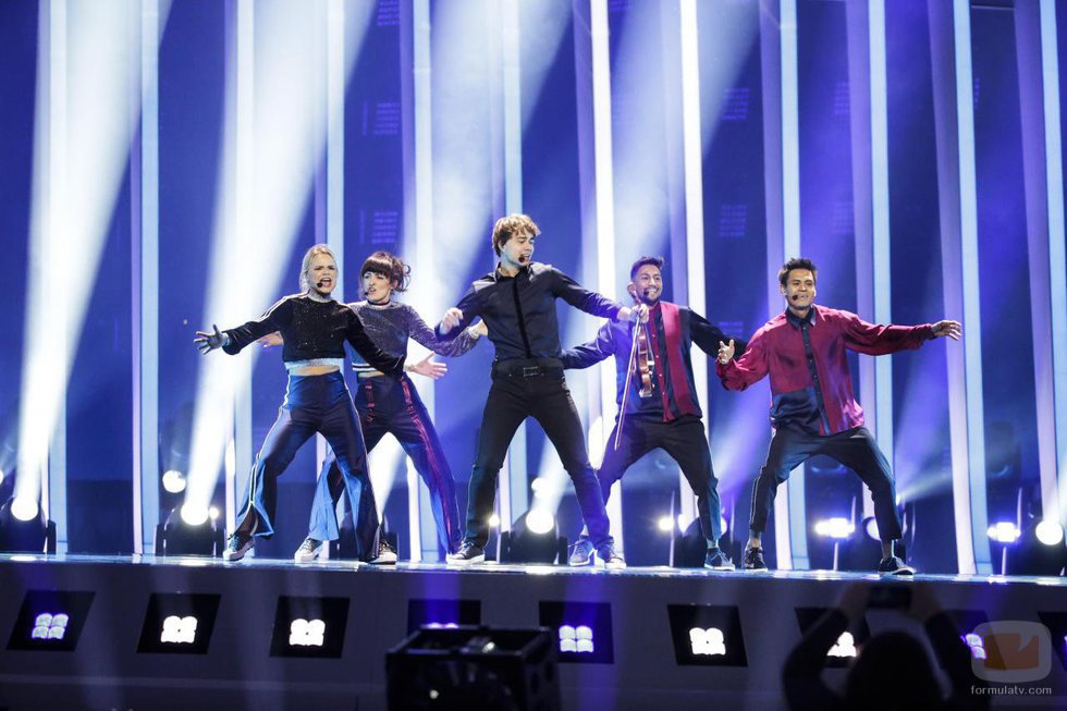 El representante de Noruega, Alexander Rybak, en su primer ensayo de Eurovisión 2018