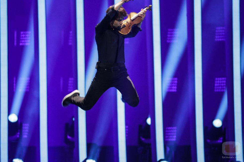 Alexander Rybak, representante de Noruega, en su primer ensayo de Eurovisión 2018