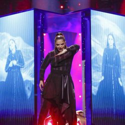 Christabelle, representante de Malta, en su primer ensayo de Eurovisión 2018