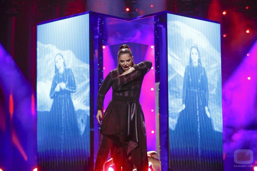 Christabelle, representante de Malta, en su primer ensayo de Eurovisión 2018