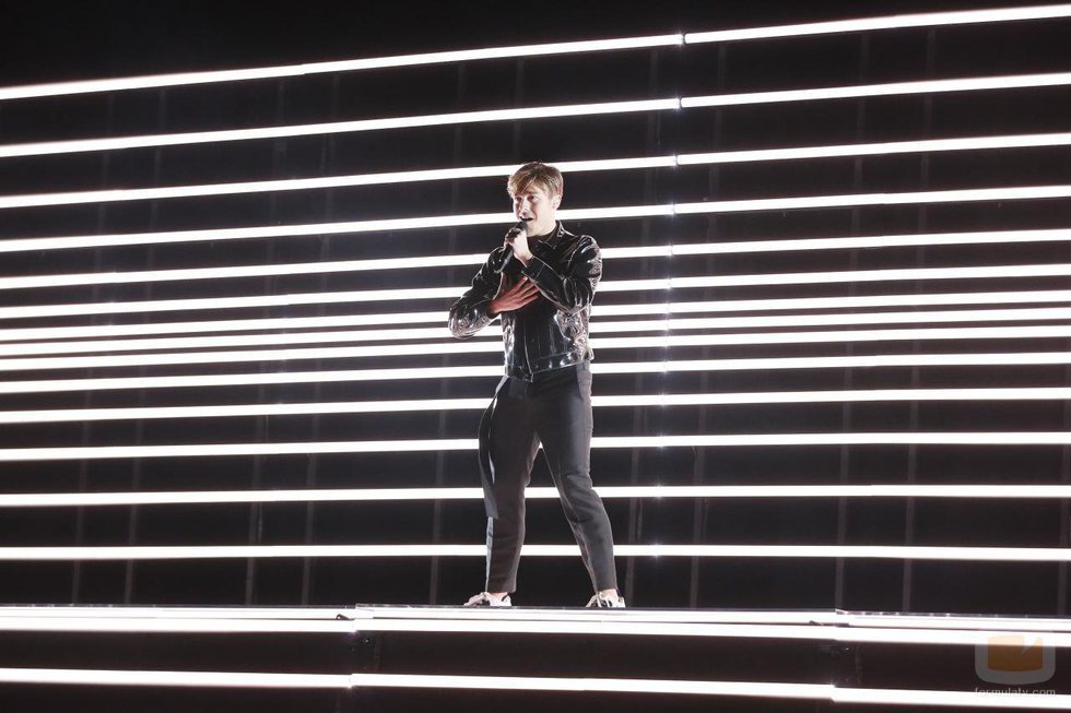 Benjamin Ingrosso, representante de Suecia, en su primer ensayo de Eurovisión 2018