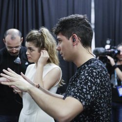 Alfred y Amaia, minutos antes de ensayar en Eurovisión 2018