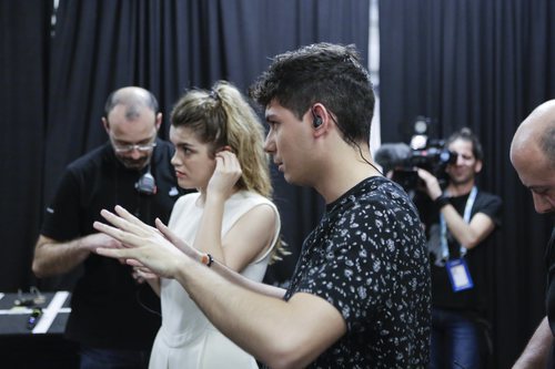 Alfred y Amaia, minutos antes de ensayar en Eurovisión 2018