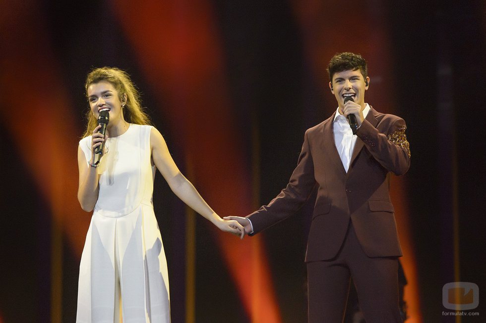 Amaia y Alfred ensayan por primera vez en el escenario de Eurovisión 2018