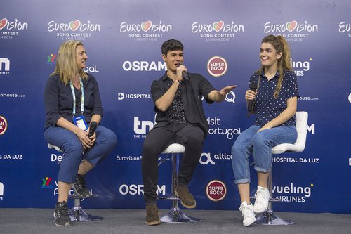 Alfred responde a las preguntas de la primera rueda de España en Lisboa