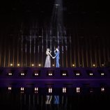 Alfred y Amaia ensayando por segunda vez sobre el escenario de Eurovisión 2018