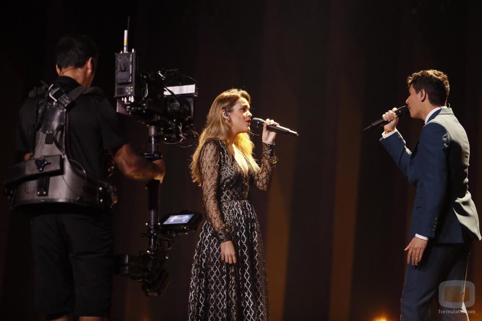 Amaia y Alfred en el segundo ensayo de Eurovisión 2018