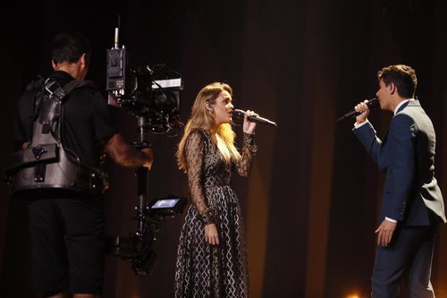 Amaia y Alfred en el segundo ensayo de Eurovisión 2018