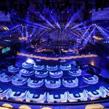 El escenario de Eurovisión 2018, visto desde las gradas centrales