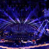 Visión panorámica del estadio Altice Arena, preparado para Eurovisión 2018