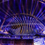 El escenario de Eurovisión 2018, visto desde el foso del público