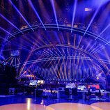 Visión lateral del escenario de Eurovisión 2018 en Portugal