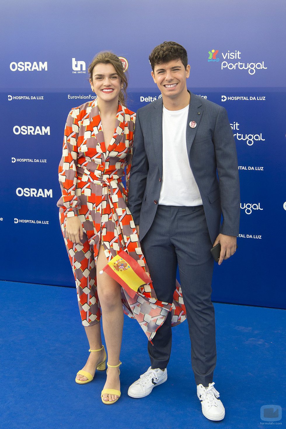 Alfred y Amaia, radiantes en la la inauguración oficial de la 63ª edición del Festival de Eurovisión.