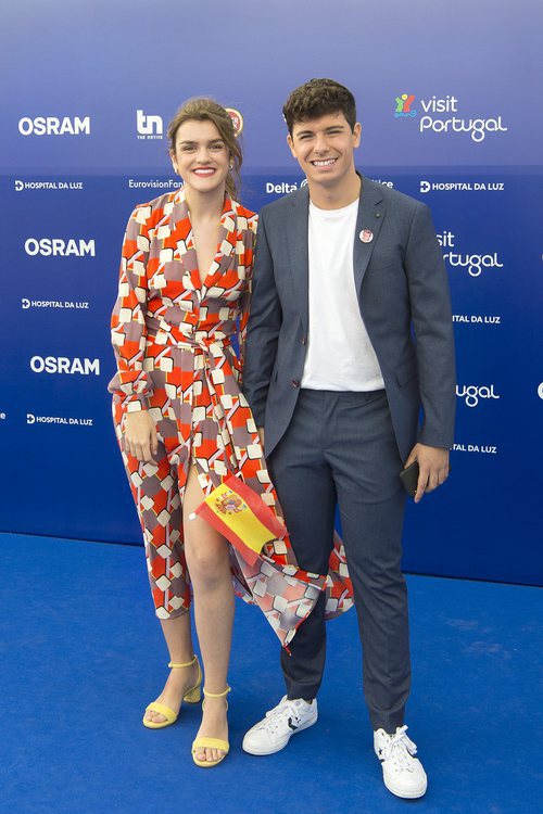 Alfred y Amaia, radiantes en la la inauguración oficial de la 63ª edición del Festival de Eurovisión.