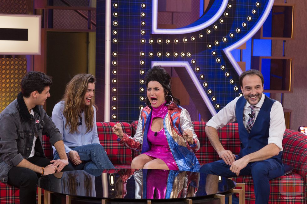 Silvia Abril, junto a Amaia y Alfred en 'La noche de Rober'