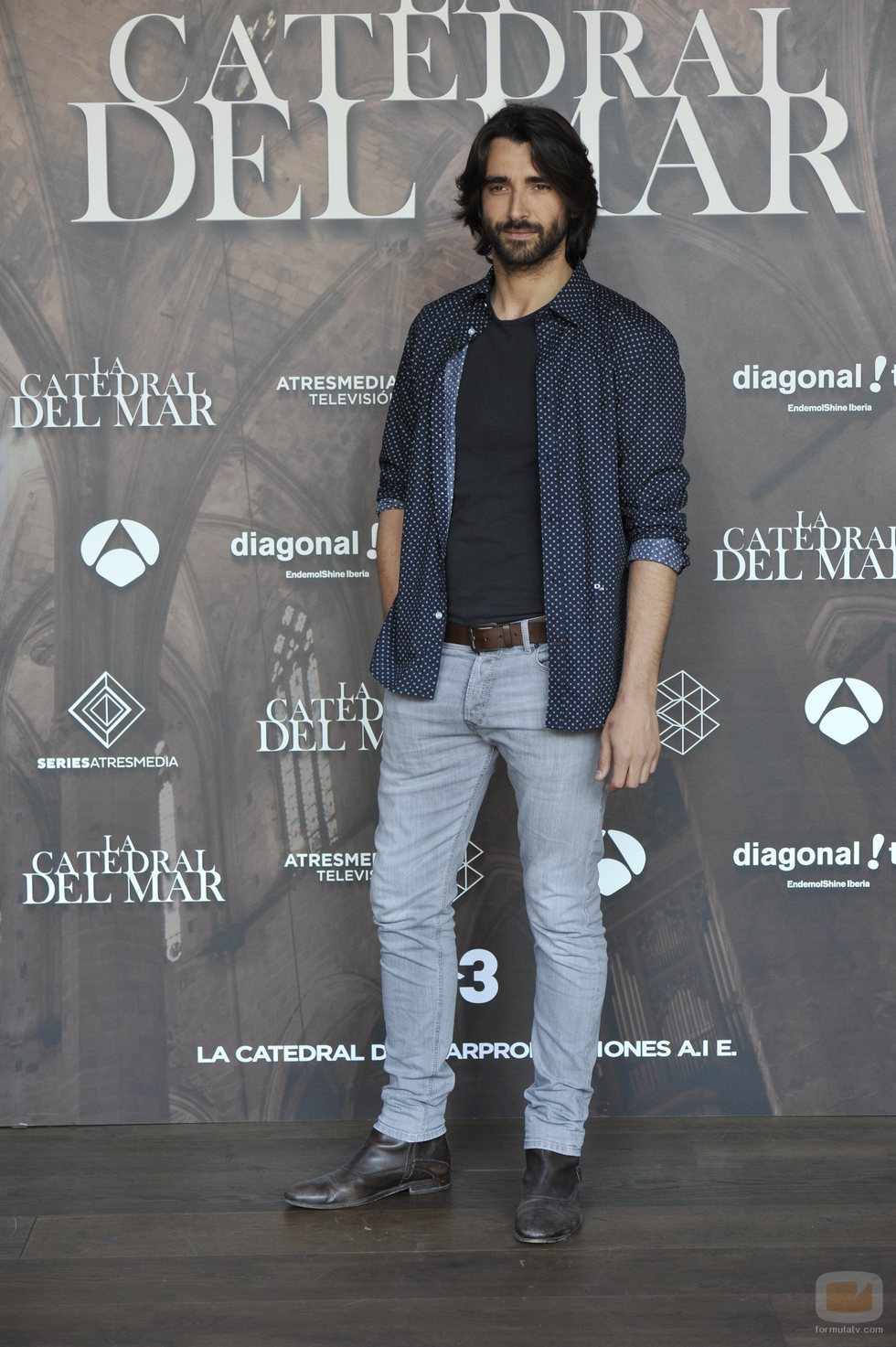 Aitor Luna en la presentación de 'La catedral del mar'