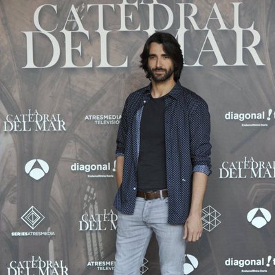 Aitor Luna en la presentación de 'La catedral del mar'