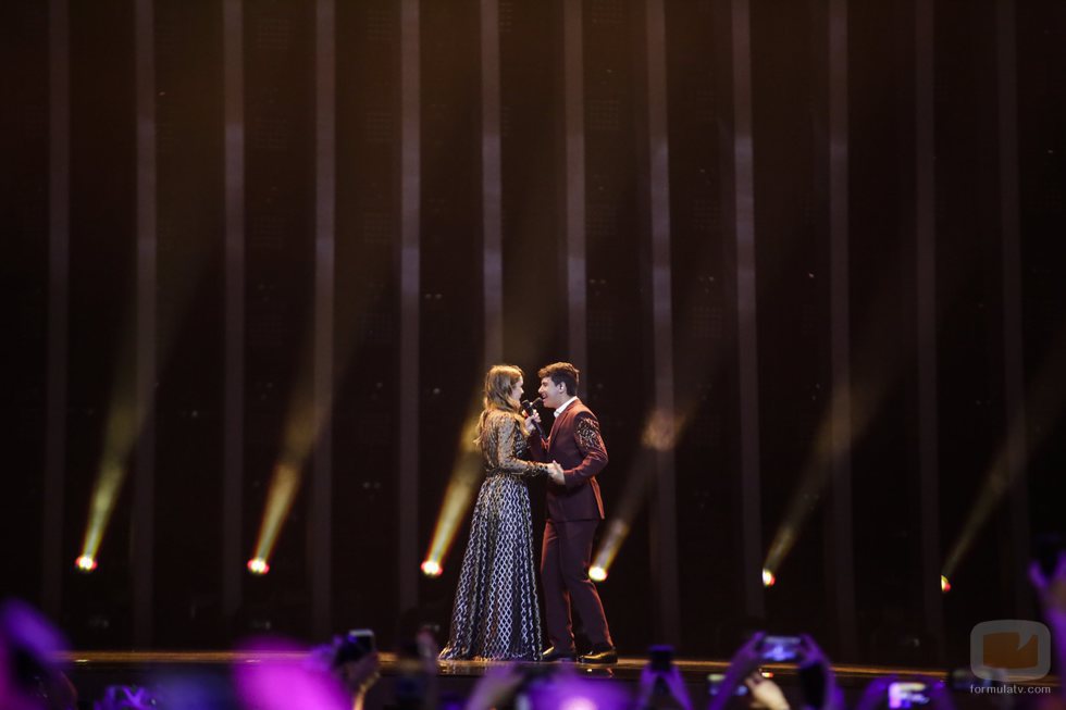 Alfred y Amaia (España) en la Final de Eurovisión 2018