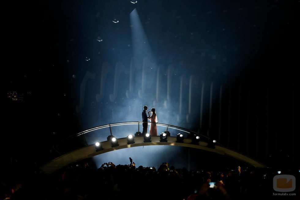 Ieva Zasimauskaité (Lituania) en la Final de Eurovisión 2018