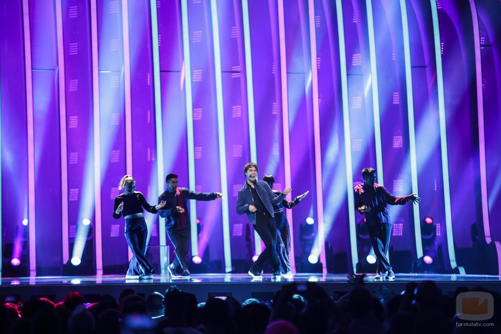 Alexander Rybak (Noruega) en la Final de Eurovisión 2018