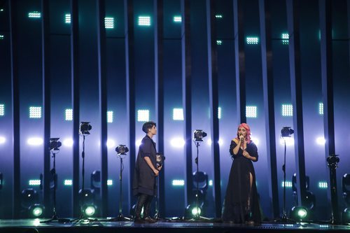 Cláudia Pascoal e Isaura (Portugal) en la Final de Eurovisión 2018