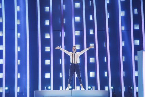 Mikolas Josef (República Checa) en la Final de Eurovisión 2018